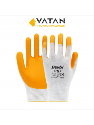 PN7 Polyester Örme Nitril Eldiven